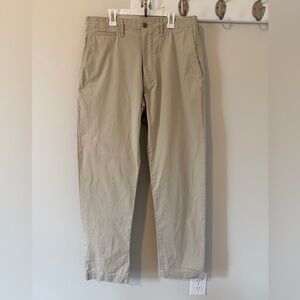 Buck Mason Men’s Chino Twill Pants Khaki Size 32 Zipper Fly